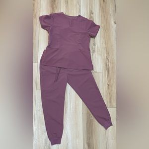 Mandala mauve scrub set medium